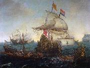 Hendrik Cornelisz. Vroom Dutch ships ramming Spanish galleys off the English coast, 3 October 1602 Germany oil painting artist
